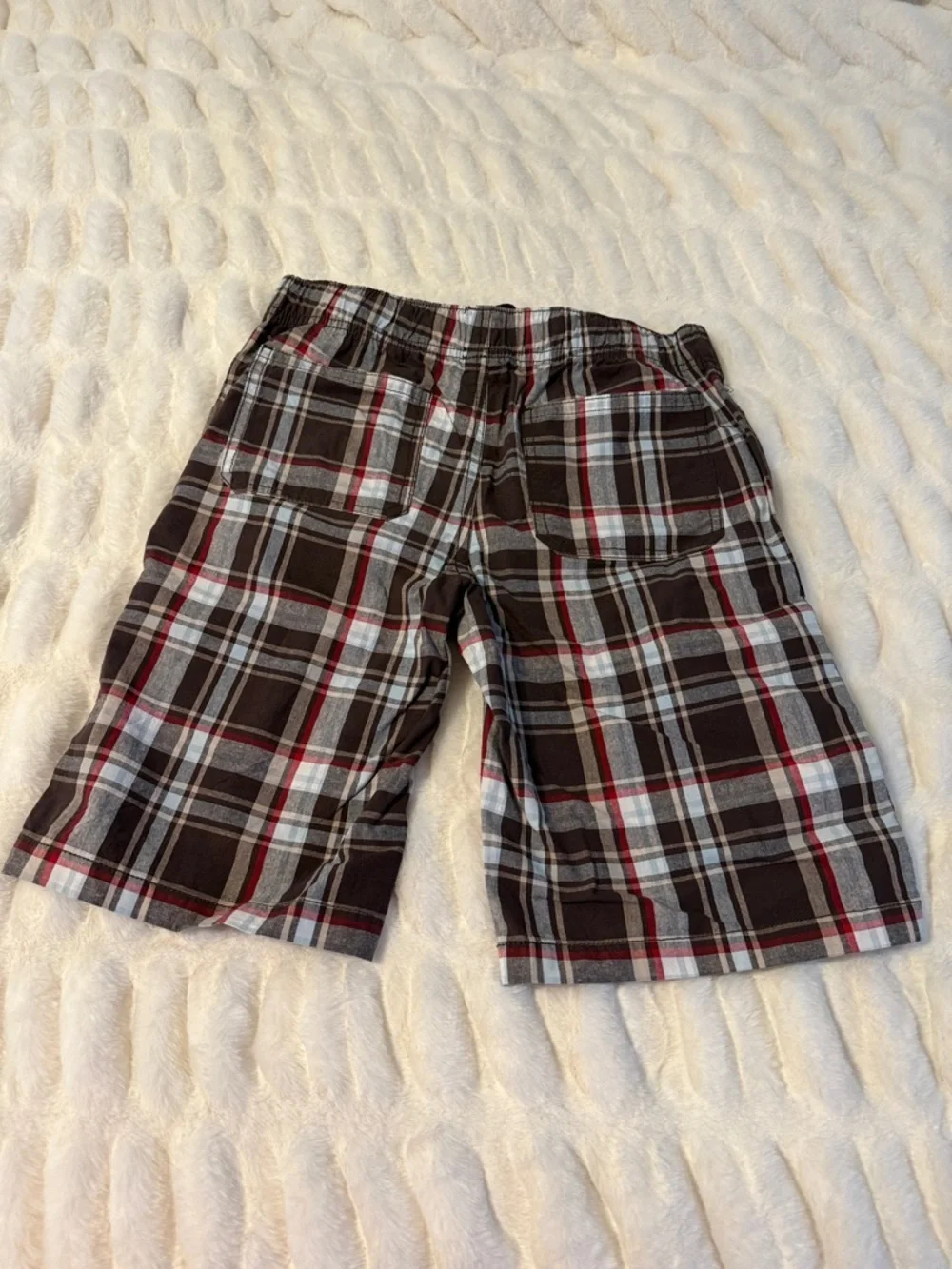 Gymboree Plaid Kids Shorts - Brown and Red B4
